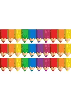 Creative Teaching Press Jumbo Color Pencils EZ Border, 48 Feet Per Pack, 3 Packs per BN