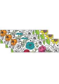 Creative Teaching Press Bright Blooms Doodly Blooms EZ Border, 48 Feet /Pack, 3 Packs /BN
