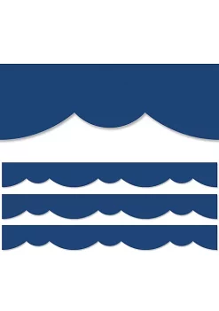 Creative Teaching Press Blue Stylish Scallops EZ Border, 48 Feet, 3 Packs per BN