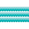 Creative Teaching Press Painted Palette Ombre Turquoise Scallops EZ Border, 48 Feet /PK, 3 Packs /BN