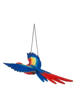 Hi-Line Gifts 17.5" Red and Blue Scarlet Parrot Flying Outdoor Statue -Creative Sales Shop Belk 122