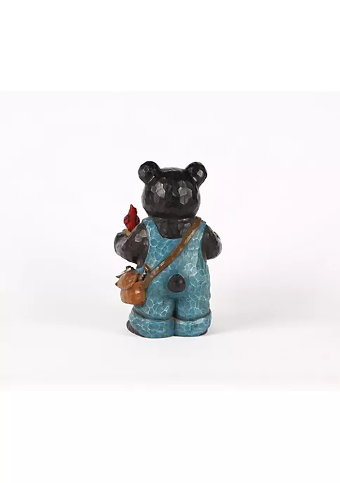 Hi-Line Gifts 16" Bear Holds Birdbath with Cardinal Outdoor Garden Figurine 5 Hi-Line Gifts 16" Bear Holds Birdbath with Cardinal Outdoor Garden Figurine - Image 3