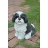 Hi-Line Gifts 11" Black and White Shih Tzu Dog Figurine Statue