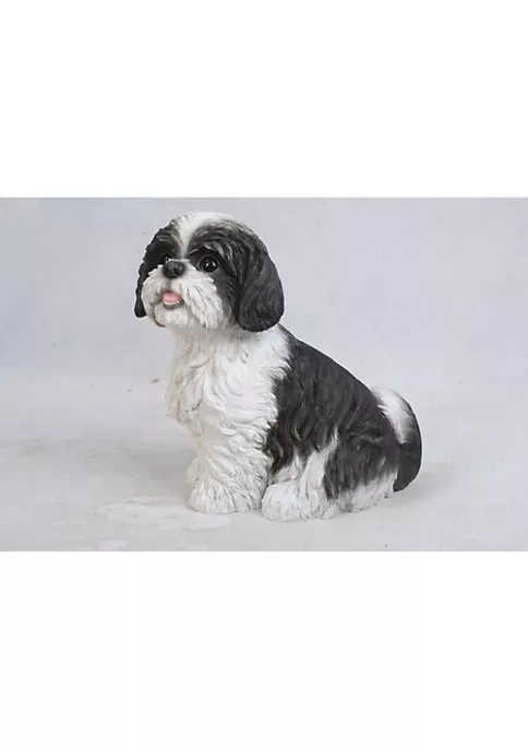 Hi-Line Gifts 11" Black and White Shih Tzu Dog Figurine Statue 5 Hi-Line Gifts 11" Black and White Shih Tzu Dog Figurine Statue - Image 3