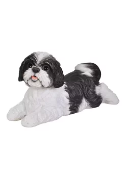 Hi-Line Gifts 14.5" Black and White Lying Shih tzu Outdoor Figurine 10 Hi-Line Gifts 14.5" Black and White Lying Shih tzu Outdoor Figurine -Creative Sales Shop Belk 145