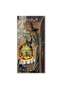 Hi-Line Gifts Club Pack of 12 Brown and Green Witch Brew Halloween Door Covers 5'