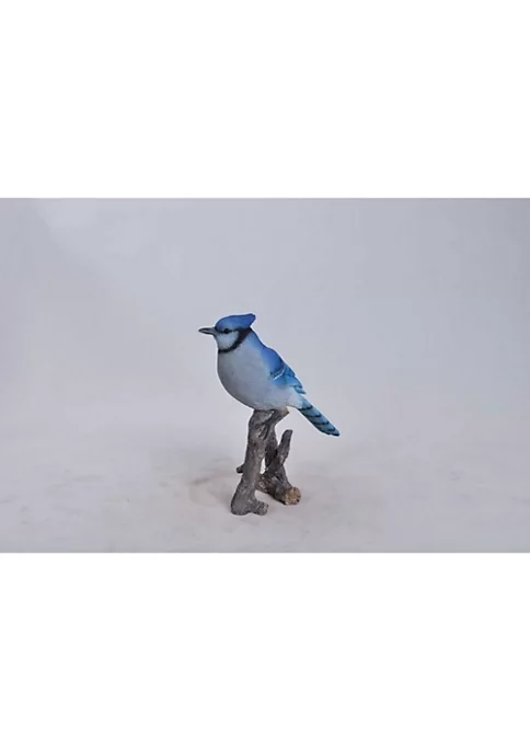 Hi-Line Gifts 9.75" White and Blue Jay on Branch Figurine 3 Hi-Line Gifts 9.75" White and Blue Jay on Branch Figurine