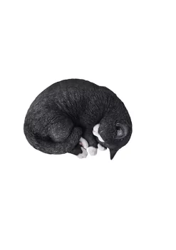Hi-Line Gifts 8" Black and White Lying Down Cat Outdoor Figurine 9 Hi-Line Gifts 8" Black and White Lying Down Cat Outdoor Figurine -Creative Sales Shop Belk 167