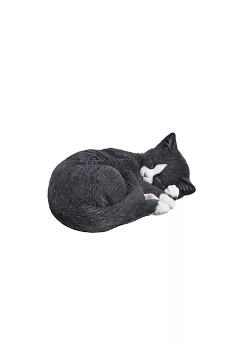Hi-Line Gifts 8" Black and White Lying Down Cat Outdoor Figurine 7 Hi-Line Gifts 8" Black and White Lying Down Cat Outdoor Figurine - Image 5