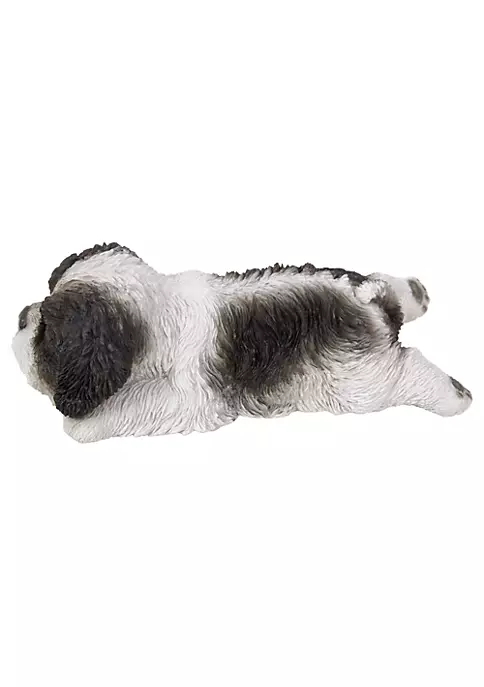 Hi-Line Gifts 8.5" Black and White Shih Tzu Puppy Sleeping Figurine 5 Hi-Line Gifts 8.5" Black and White Shih Tzu Puppy Sleeping Figurine - Image 3