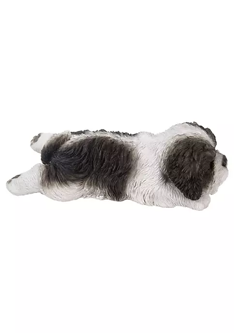 Hi-Line Gifts 8.5" Black and White Shih Tzu Puppy Sleeping Figurine 6 Hi-Line Gifts 8.5" Black and White Shih Tzu Puppy Sleeping Figurine - Image 4