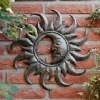 Hi-Line Gifts 15.75" Bronze and Brown Half Moon Sun Face Wall Decor