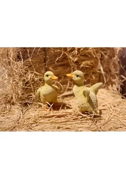 Hi-Line Gifts Set of 2 Yellow Little Duckling Decorative Outdoor Farm Statues 4.5" 10 Hi-Line Gifts Set of 2 Yellow Little Duckling Decorative Outdoor Farm Statues 4.5" -Creative Sales Shop Belk 186
