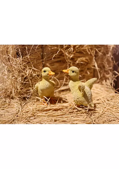 Hi-Line Gifts Set of 2 Yellow Little Duckling Decorative Outdoor Farm Statues 4.5" 6 Hi-Line Gifts Set of 2 Yellow Little Duckling Decorative Outdoor Farm Statues 4.5" - Image 4