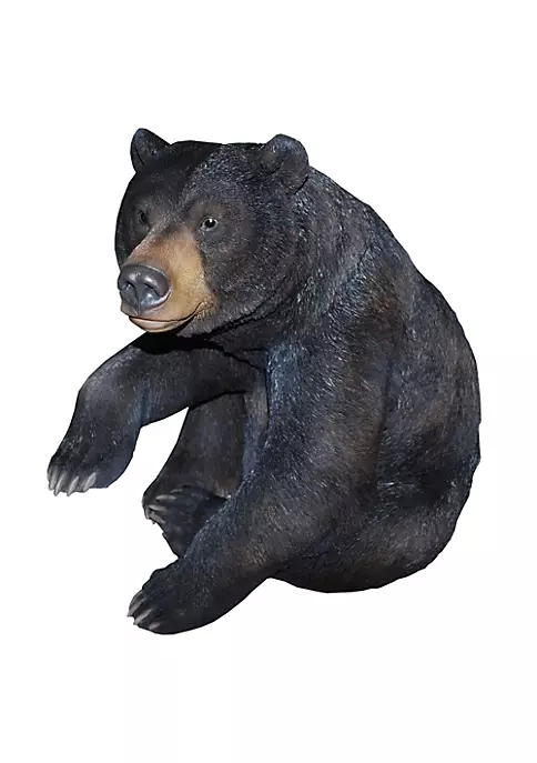 Hi-Line Gifts 25.5" Black and Brown Bear Sitting Paw Up Statue 3 Hi-Line Gifts 25.5" Black and Brown Bear Sitting Paw Up Statue