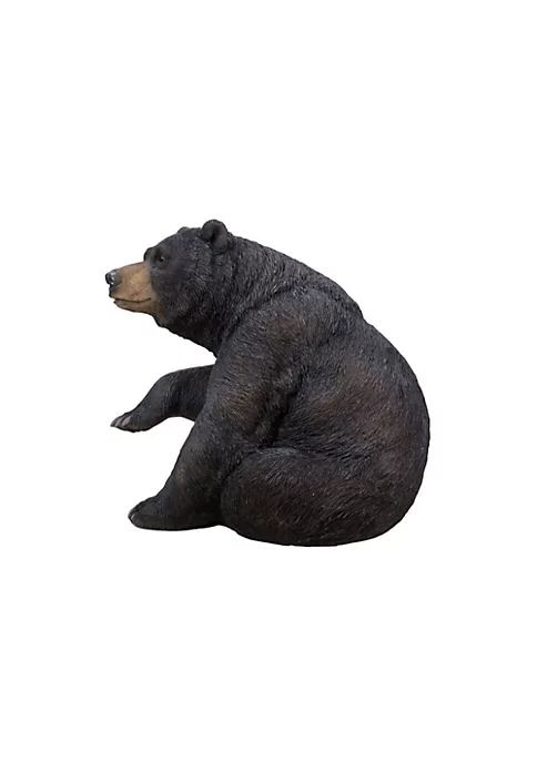 Hi-Line Gifts 25.5" Black and Brown Bear Sitting Paw Up Statue 5 Hi-Line Gifts 25.5" Black and Brown Bear Sitting Paw Up Statue - Image 3