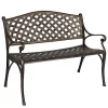 Hi-Line Gifts 40" Black Contemporary Diamond Rectangular Garden Bench