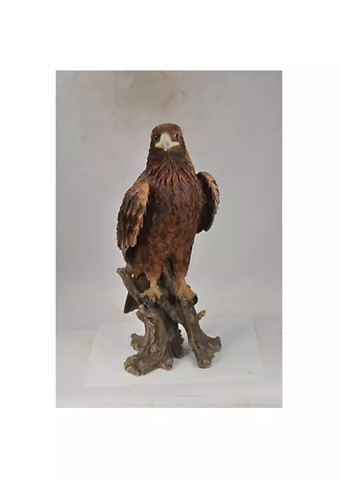 Hi-Line Gifts 26.75" Brown and Gold Sitting Eagle Garden Figurine 3 Hi-Line Gifts 26.75" Brown and Gold Sitting Eagle Garden Figurine