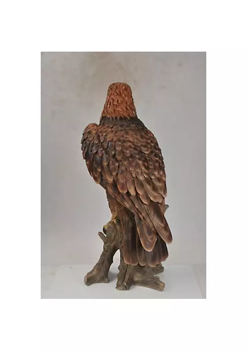 Hi-Line Gifts 26.75" Brown and Gold Sitting Eagle Garden Figurine 4 Hi-Line Gifts 26.75" Brown and Gold Sitting Eagle Garden Figurine - Image 2