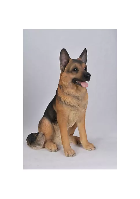 Hi-Line Gifts 21" Brown and Black Large Sitting German Shepherd Outdoor Figurine Statue 4 Hi-Line Gifts 21" Brown and Black Large Sitting German Shepherd Outdoor Figurine Statue - Image 2