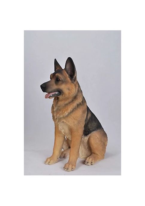 Hi-Line Gifts 21" Brown and Black Large Sitting German Shepherd Outdoor Figurine Statue 6 Hi-Line Gifts 21" Brown and Black Large Sitting German Shepherd Outdoor Figurine Statue - Image 4