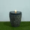 Hi-Line Gifts 16" Vibrant Unique Medium Stone Fountain with LED Flame Effect -Creative Sales Shop Belk 242