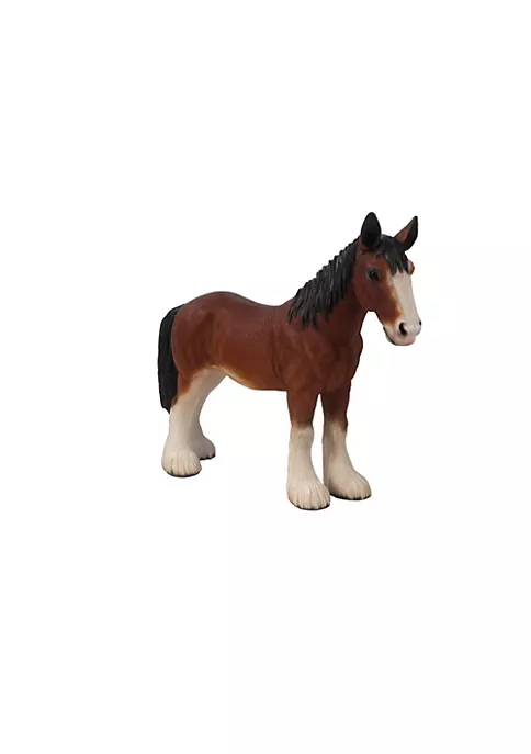 Hi-Line Gifts 22.25" Brown and White Small Draft Horse Figurine Statue 6 Hi-Line Gifts 22.25" Brown and White Small Draft Horse Figurine Statue - Image 4