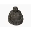 Hi-Line Gifts 16.5” Charcoal Black Religious Smiling Buddha Sitting Indoor or Outdoor Statue Decoration -Creative Sales Shop Belk 255