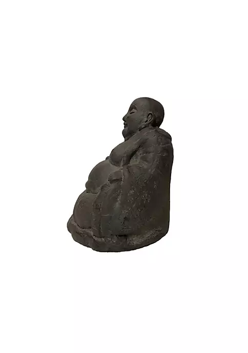 Hi-Line Gifts 16.5β Charcoal Black Religious Smiling Buddha Sitting Indoor or Outdoor Statue Decoration 6 Hi-Line Gifts 16.5β Charcoal Black Religious Smiling Buddha Sitting Indoor or Outdoor Statue Decoration - Image 4