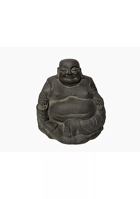 Hi-Line Gifts 16.5β Charcoal Black Religious Smiling Buddha Sitting Indoor or Outdoor Statue Decoration 7 Hi-Line Gifts 16.5β Charcoal Black Religious Smiling Buddha Sitting Indoor or Outdoor Statue Decoration - Image 5