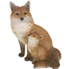 Hi-Line Gifts 16" Brown and White Mother and Baby Fox Sitting Statue Decoration 2 Hi-Line Gifts 16" Brown and White Mother and Baby Fox Sitting Statue Decoration -Creative Sales Shop Belk 30