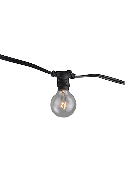 Hi-Line Gifts 28-Count Clear Edison Bulb Light Set 29ft Black Wire 5 Hi-Line Gifts 28-Count Clear Edison Bulb Light Set 29ft Black Wire - Image 3