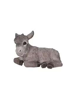 Hi-Line Gifts 11" Cute Brown and Beige Sitting Donkey Foal Statue -Creative Sales Shop Belk 309