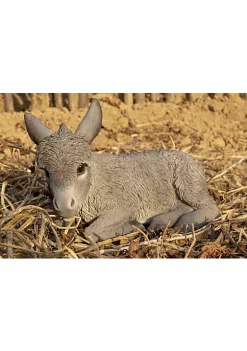 Hi-Line Gifts 11" Cute Brown and Beige Sitting Donkey Foal Statue -Creative Sales Shop Belk 311