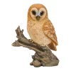Hi-Line Gifts 12.50" Tan Brown and Black Owl on Stump Outdoor Garden Statue