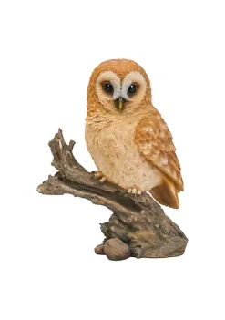 Hi-Line Gifts 12.50" Tan Brown and Black Owl on Stump Outdoor Garden Statue 11 Hi-Line Gifts 12.50" Tan Brown and Black Owl on Stump Outdoor Garden Statue -Creative Sales Shop Belk 318