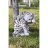 Hi-Line Gifts 10.25" Gray and White Tabby Cat Outdoor Figurine Statue 1 Hi-Line Gifts 10.25" Gray and White Tabby Cat Outdoor Figurine Statue -Creative Sales Shop Belk 319