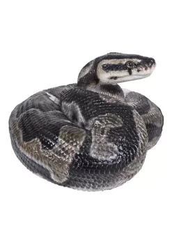 Hi-Line Gifts 7.75" Black and Brown Regius Ball Python Outdoor Statue