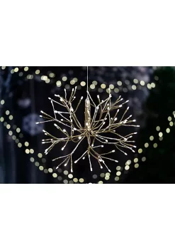 Hi-Line Gifts 15.75" Brown and Warm White Starburst Led Flashing