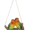 Hi-Line Gifts 6.5" Vibrant Unique Hanging Lovebird Parrots on a Branch Decor -Creative Sales Shop Belk 361