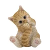 Hi-Line Gifts 7" Orange Tabby Kitten Playing with Tail Statue Decoration -Creative Sales Shop Belk 375