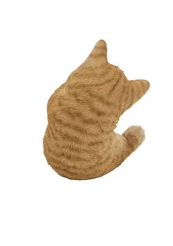 Hi-Line Gifts 7" Orange Tabby Kitten Playing with Tail Statue Decoration -Creative Sales Shop Belk 377
