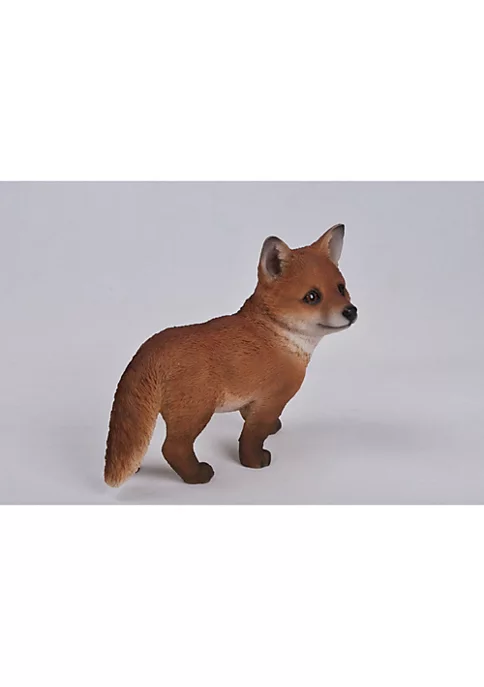 Hi-Line Gifts 11" Brown and White Fox Pup Standing Outdoor Garden Statue 6 Hi-Line Gifts 11" Brown and White Fox Pup Standing Outdoor Garden Statue - Image 4