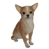 Hi-Line Gifts 9.5" Brown and Ivory Sitting Chihuahua Outdoor Figurine -Creative Sales Shop Belk 390