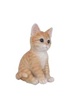 Hi-Line Gifts 8" Orange and White Sitting Tabby Kitten Figurine -Creative Sales Shop Belk 394