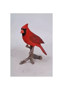 Hi-Line Gifts 8.25" Red and Black Cardinal on Branch Figurine
