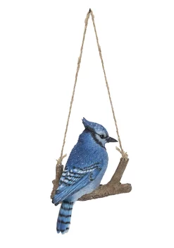Hi-Line Gifts 5.75" Blue Unique Hanging Blue Jay on a Branch Decor 10 Hi-Line Gifts 5.75" Blue Unique Hanging Blue Jay on a Branch Decor -Creative Sales Shop Belk 405