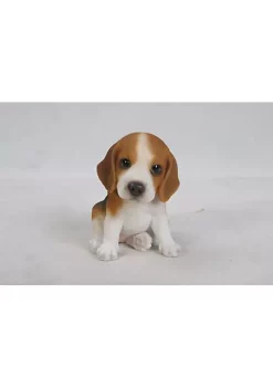 Hi-Line Gifts 6.25" White and Brown Contemporary Beagle Puppy Figurine