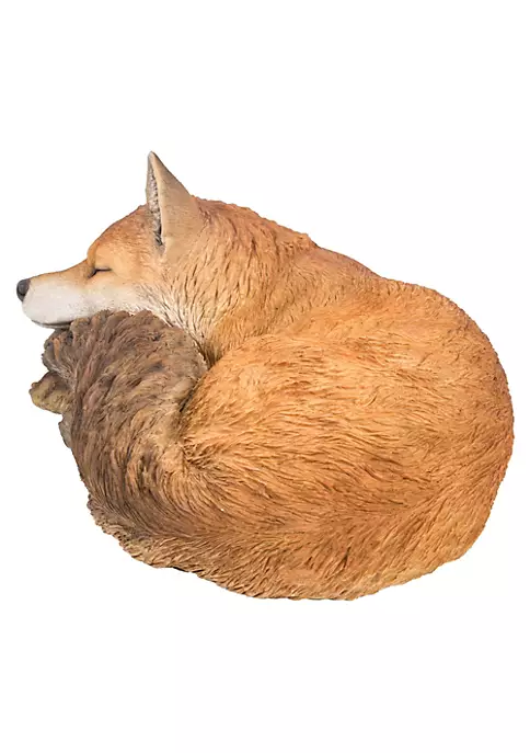Hi-Line Gifts 17.25" Brown and White Fox Sleeping Outdoor Garden Statue 4 Hi-Line Gifts 17.25" Brown and White Fox Sleeping Outdoor Garden Statue - Image 2