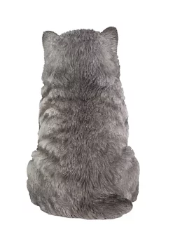 Hi-Line Gifts 6.5" Black and White Malamute Puppy Sitting Statue Decoration -Creative Sales Shop Belk 412